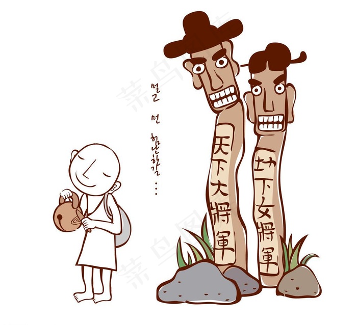 石牌前敲木鱼的和尚图片eps,ai矢量模版下载
