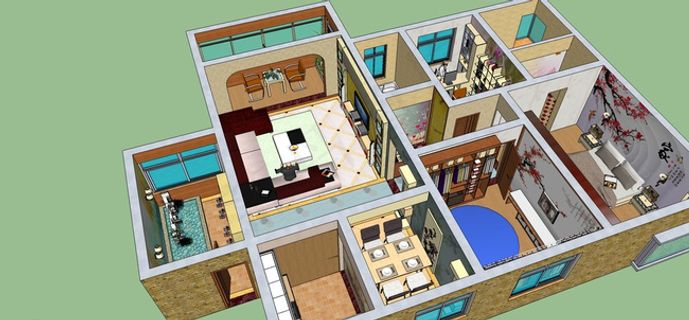 室内场景模型图片