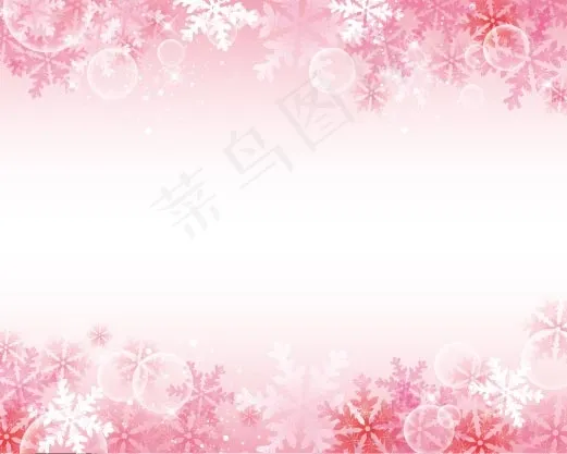 圣诞节粉红浪漫雪花节日背景ai矢量模版下载