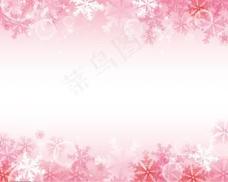圣诞节粉红浪漫雪花节日背景
