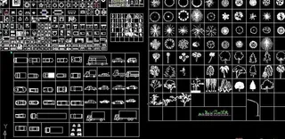 植物、汽车、室内陈设图块
