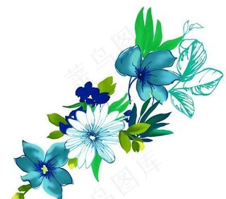 彩绘花草 韩式花纹 PSD_108...