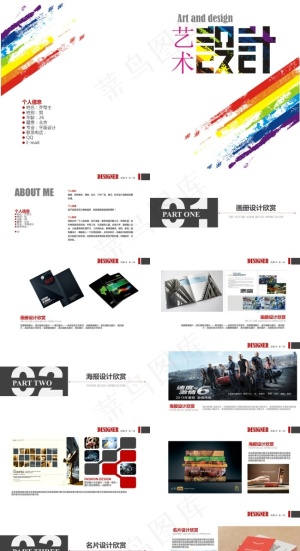 设计学院答辩ppt商业模板预览图