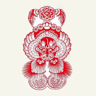 京剧人物剪纸 矢量CDR_88
