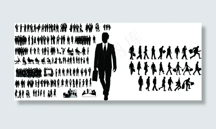商务人物剪辑cdr矢量模版下载