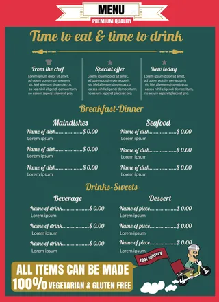 简约时尚外卖菜谱