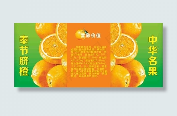 脐橙海报图片cdr矢量模版下载