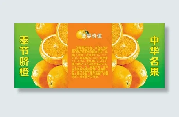 脐橙海报图片cdr矢量模版下载