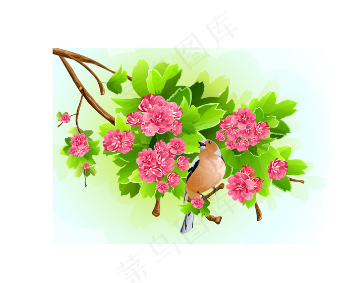 花01矢量背景ai矢量模版下载