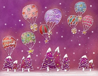 圣诞树和热气球