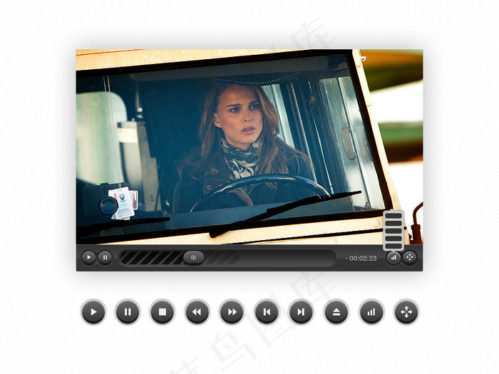 网页播放器设计PSD素材