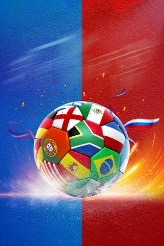 激战世界杯足球PSD背景