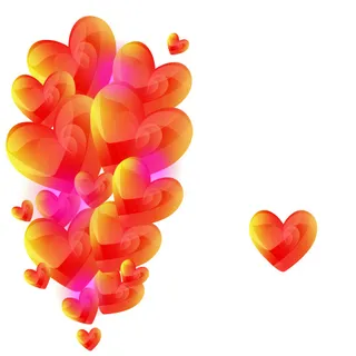 浪漫爱情心型矢量图