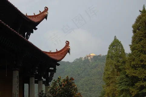 九华山寺庙图片