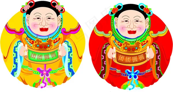 彩色中国娃娃 彩色中国娃娃