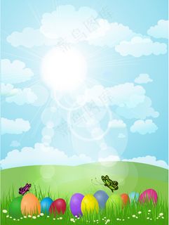 绿色背景矢量图