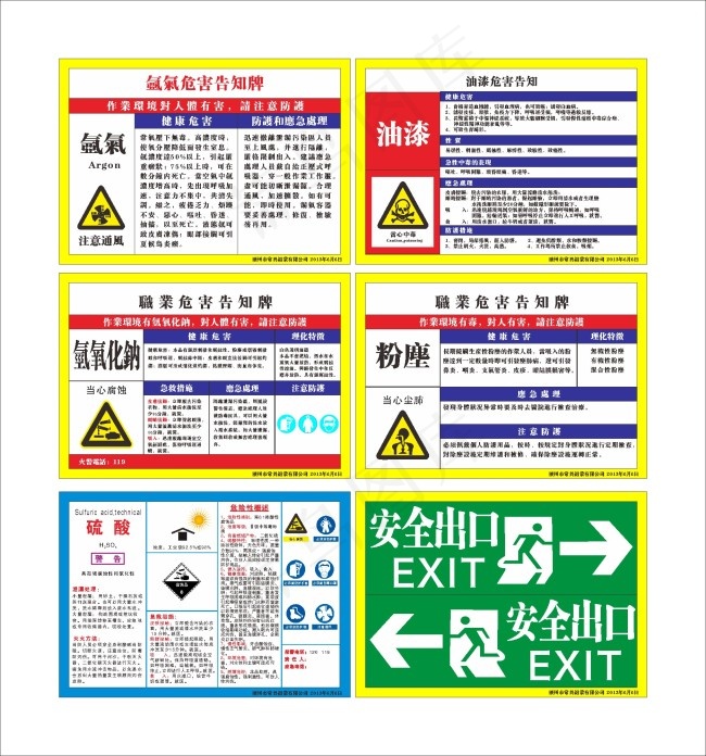 危害告知牌cdr矢量模版下载