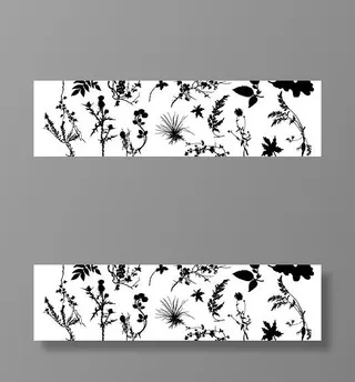 植物剪影矢量素材