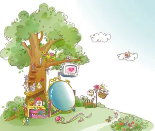 卡通大树