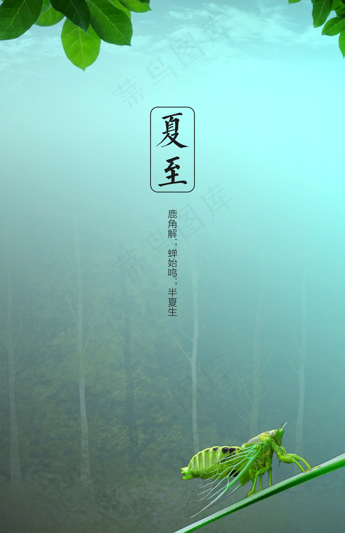 夏至海报(2270X3508(DPI:300))psd模版下载