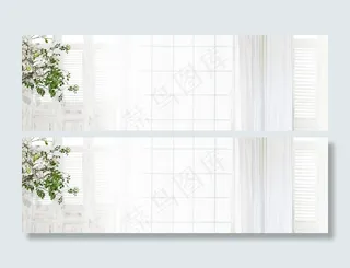 简约背景简洁大方通透室内家居科技窗帘户