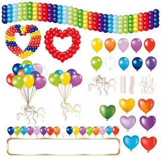 多彩缤纷气球矢量素材