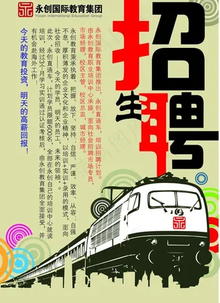 永创招生招聘海报图片