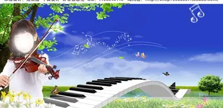 琴行广告牌图片