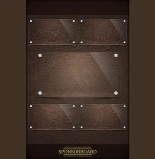 优雅的赞助商板亚克力相框架PSD