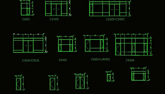 姆岭别墅园别墅门窗表图片