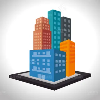 宏伟的城市建筑设计矢量素材