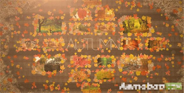 秋意浓浓电子相册展示模板