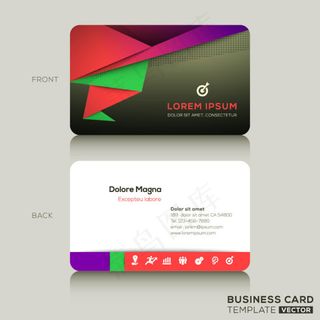 时尚简约名片矢量素材