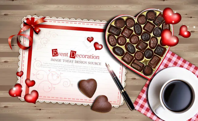 咖啡巧克力情人节PSD素材(210X297)cdr矢量模版下载