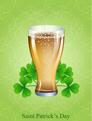 幸运三叶草啤酒背景图片