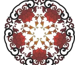 中国传统的圆形图案矢量素材