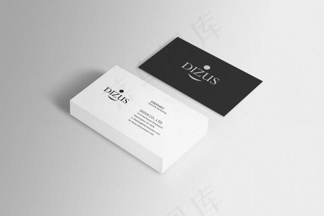 黑白双色名片样机