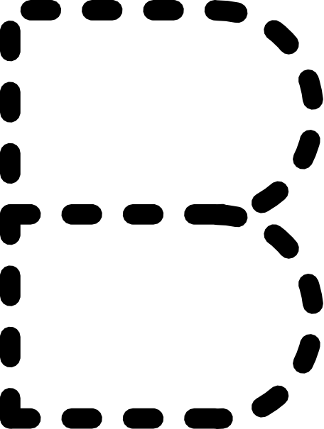 字母表的字母b艺术剪辑跟踪
