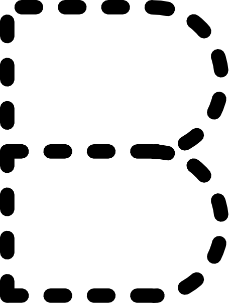 字母表的字母b艺术剪辑跟踪