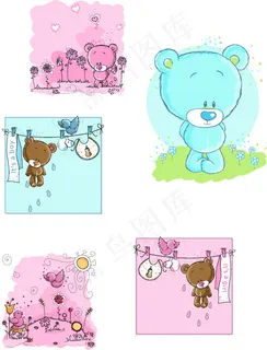 可爱的卡通小熊