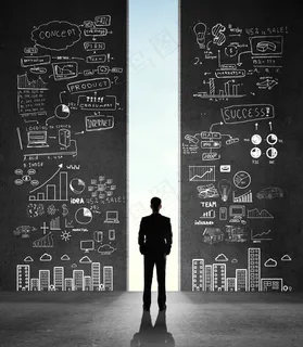 白领创意大门图片