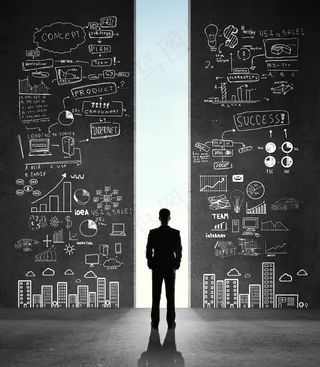 白领创意大门图片