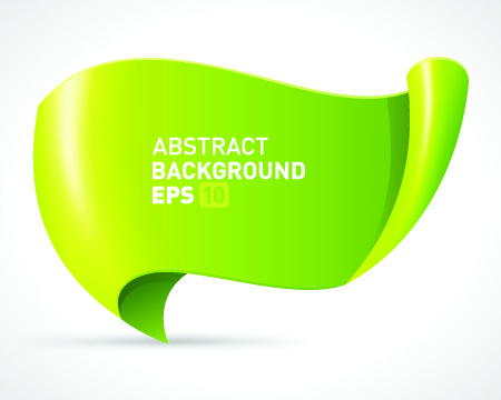 彩色丝带卷轴矢量素材