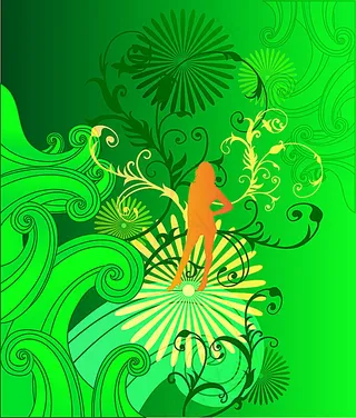 性感美女与时尚潮流背景