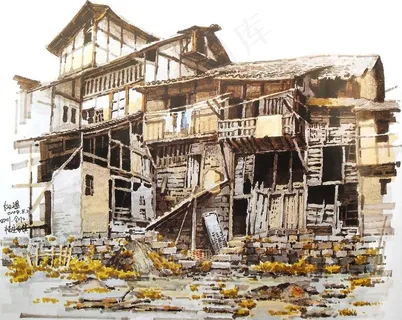 夏克梁手绘图片