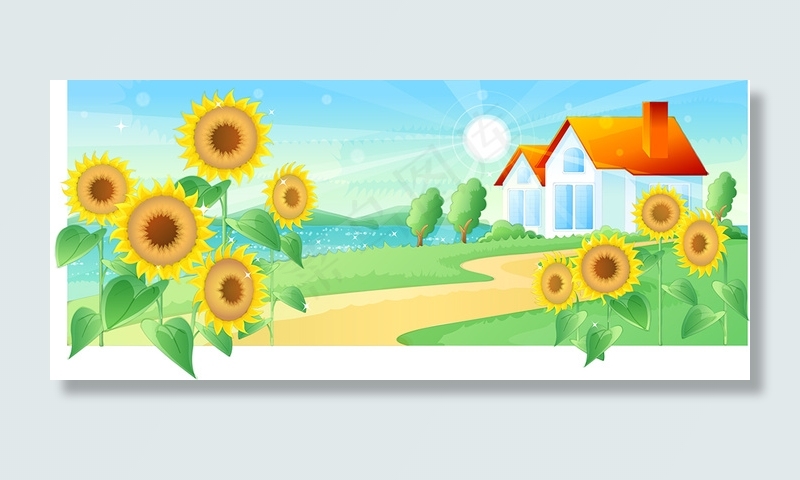 卡通向日葵素材