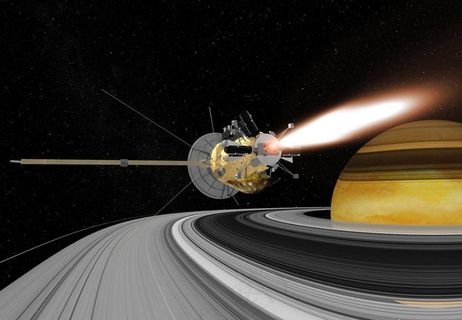 探测器穿越土星光环图片 探测器穿越土星光环图片
