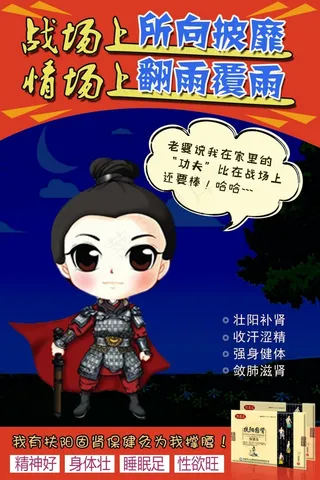 壮阳贴卡通海报