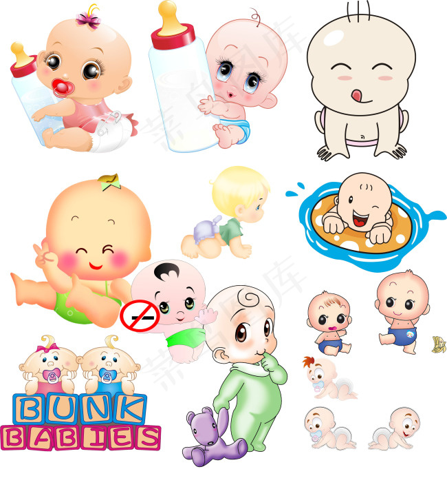 卡通婴儿psd模版下载