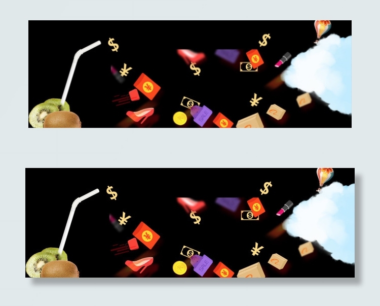 淘宝轮播图背景分层文件